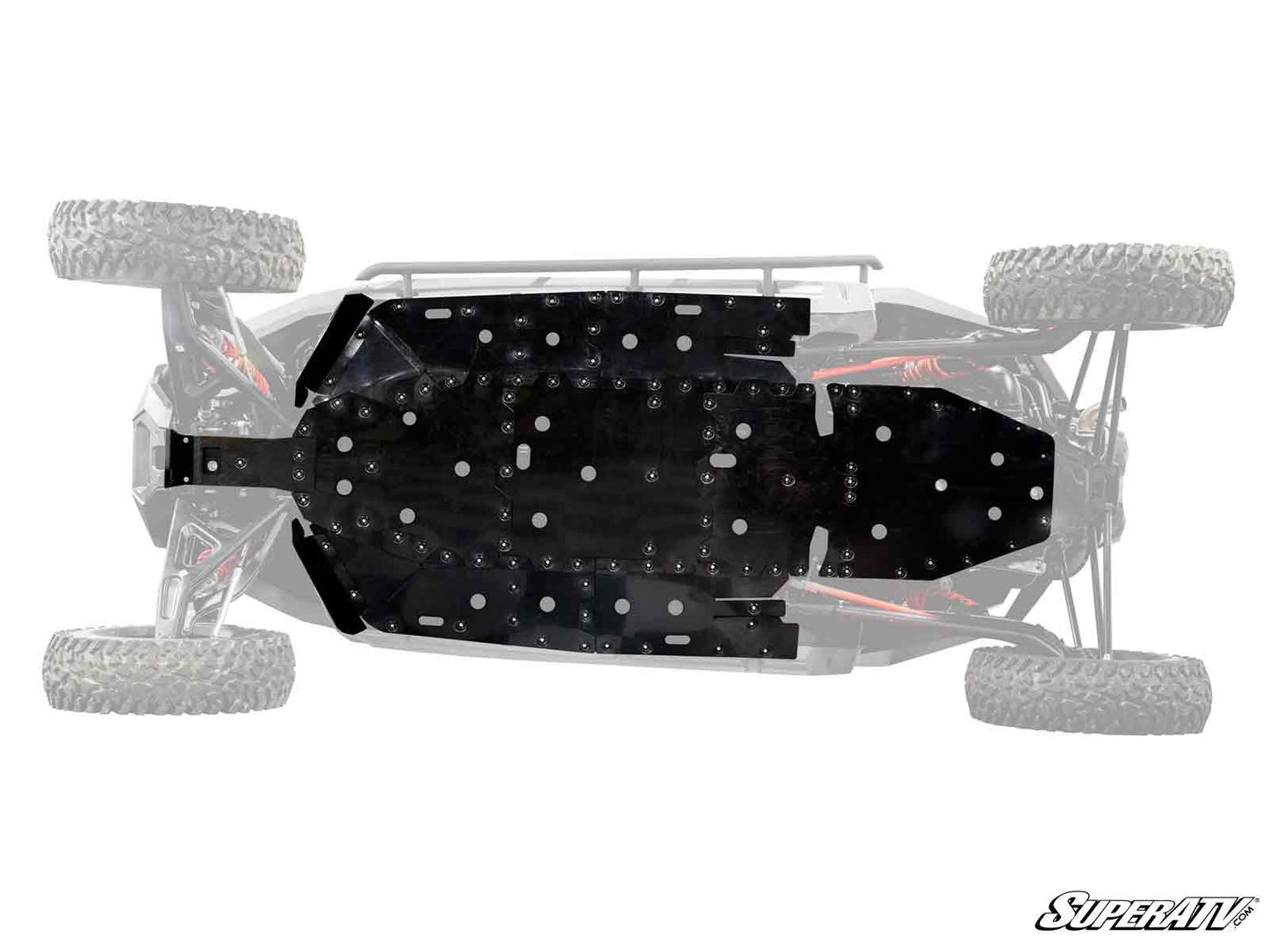 SuperATV Heavy Duty 1/2" Full Skid Plate for Polaris RZR Turbo R 4 Seat (2022+)