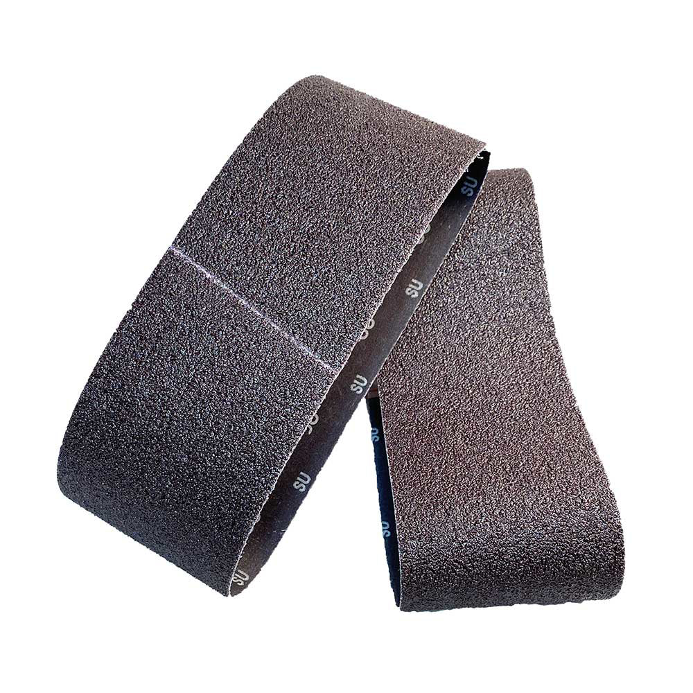 Virginia Abrasives 80 Grit Belts | Portable 4-In. X 24-In. | Box of 10