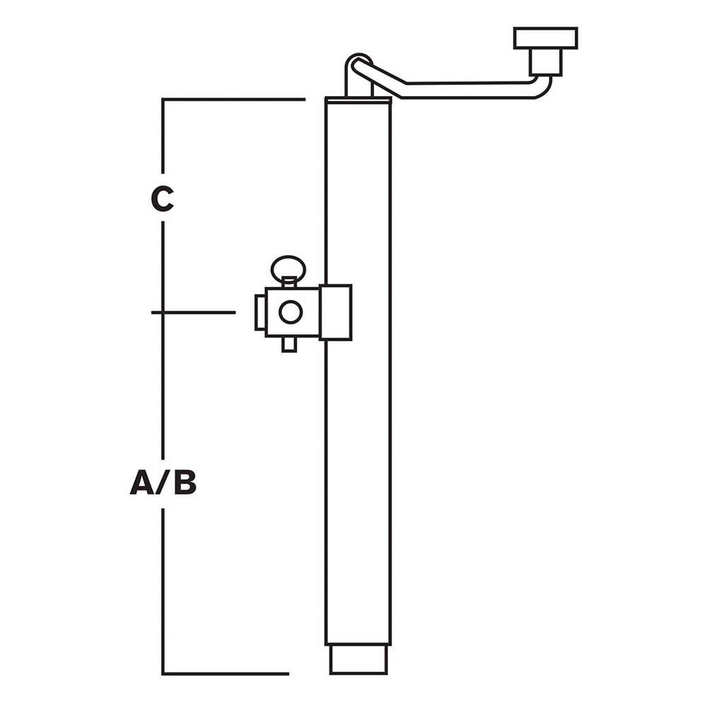 Ultra-Tow Topwind Square Tube-Mount Jack | 3000-Lb. Lift Cap