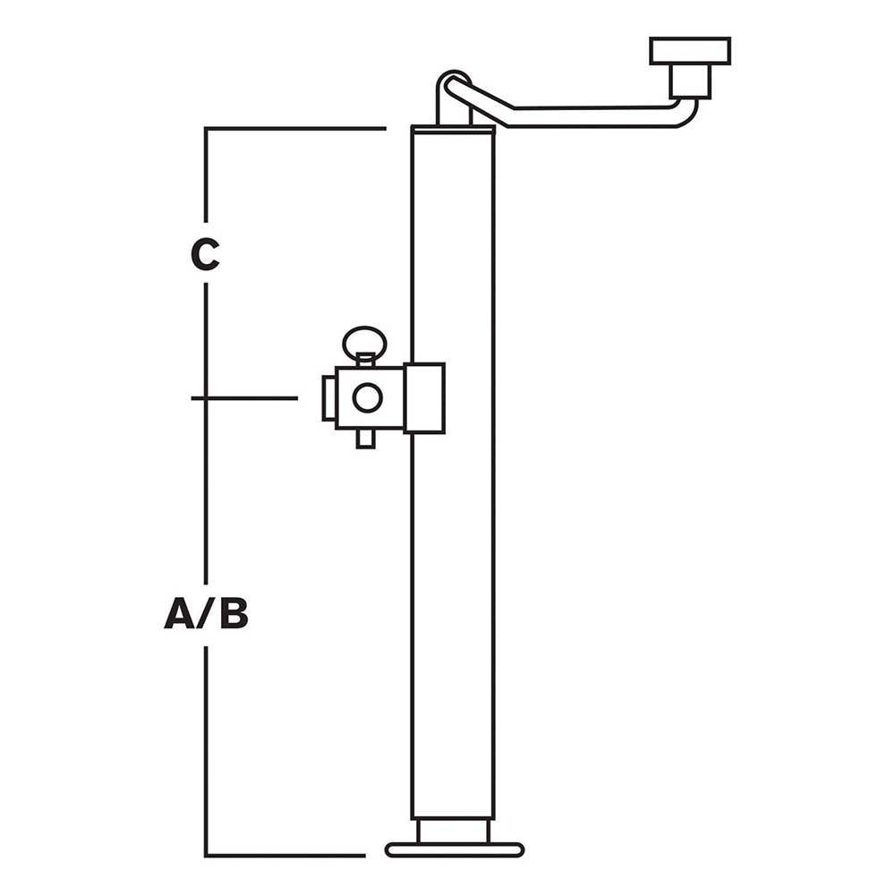 Ultra-Tow Topwind Square Tube-Mount Jack | 5000-Lb. Lift Cap