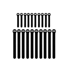 Wrap-It Self Gripping Cable Ties | 10 Pieces of 4-In. and 10-Pieces of 8-In. | Black | 6 Packs of 20