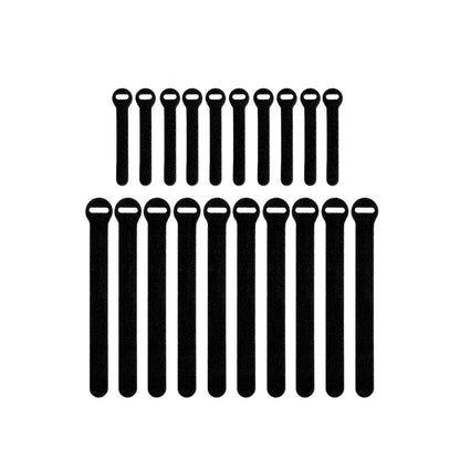 Wrap-It Self Gripping Cable Ties | 10 Pieces of 4-In. and 10-Pieces of 8-In. | Black | 6 Packs of 20
