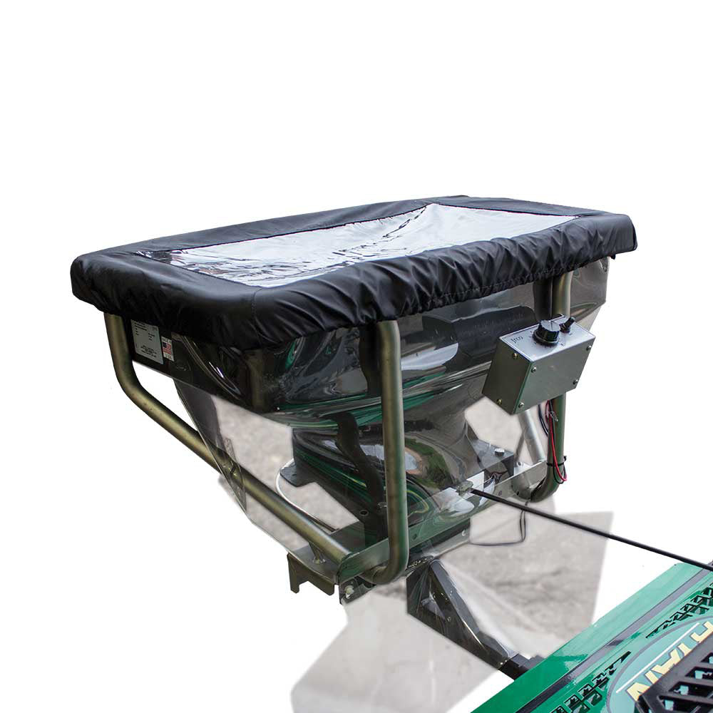 Jrco Broadcaster Spreader | Hitch Mount Attachment | Cable Control | For Side-by-Side Utility Vehicles, Stand-On Aerators, and Other Mowers or Blowers Equipped with Square Hitch Receiver Mount