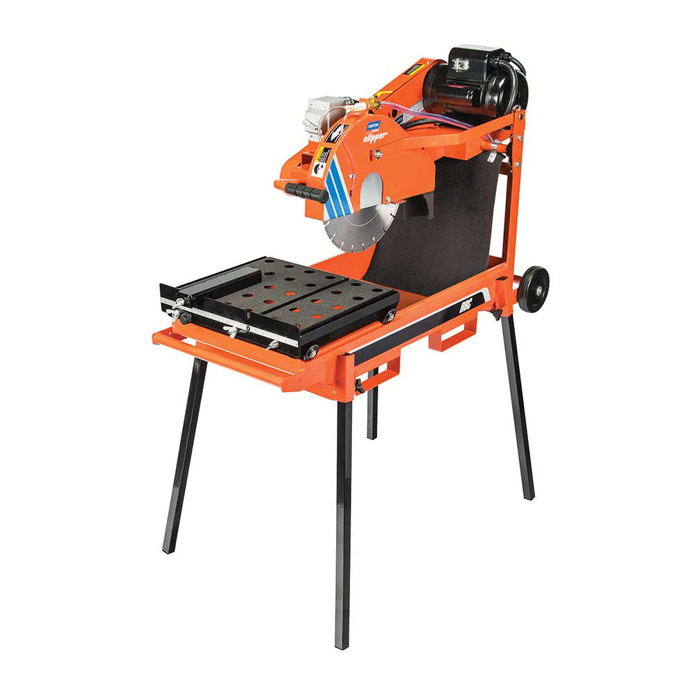 Norton Clipper | Compact Masonry Saw | 14 In. | Rear Wheel Dolly with Removable Legs | 2 HP