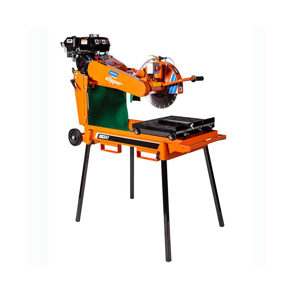 Norton Clipper Compact Masonary Saw | 14 In. | Rear Wheel Dolly with Removeable Legs | Honda GX160