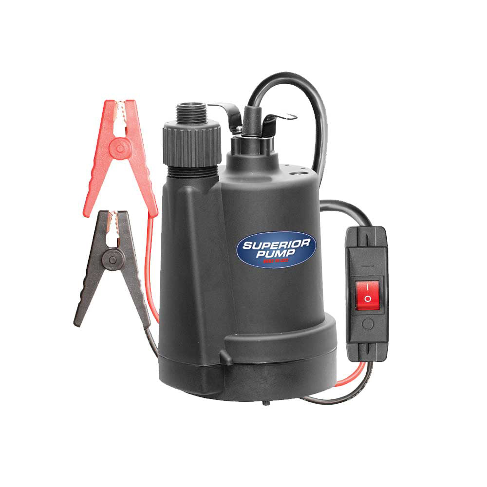 Superior Utility Pump | 12V | Thermoplastic | 1-1/4-In. NPT | 1380 GPH