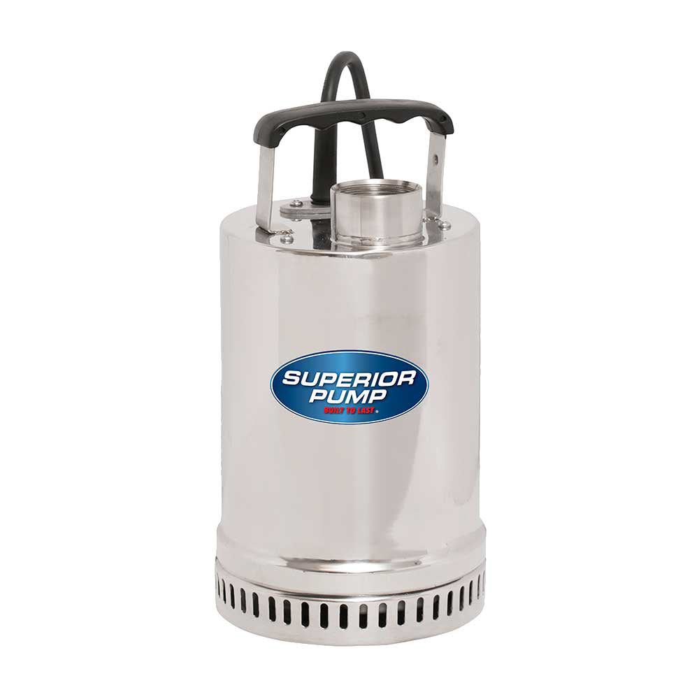 Superior Utility Pump | 1/4 HP | Stainless Steel | 1-1/4-In. NPT | 1650 GPH