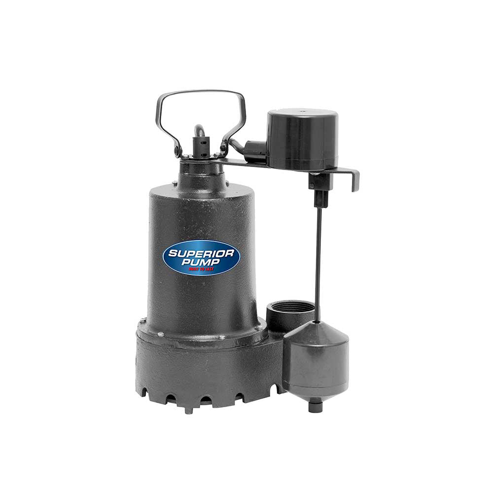 Superior Sump Pump | 1/3 HP | Cast Iron | 1-1/2-In. NPT | 2760 GPH