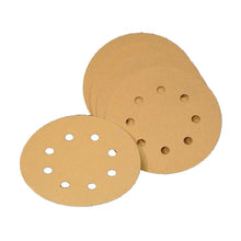 Virginia Abrasives 40 Grit Discs | 5-In. 8H Prem Gold H and L Alo Paper | Box of 25