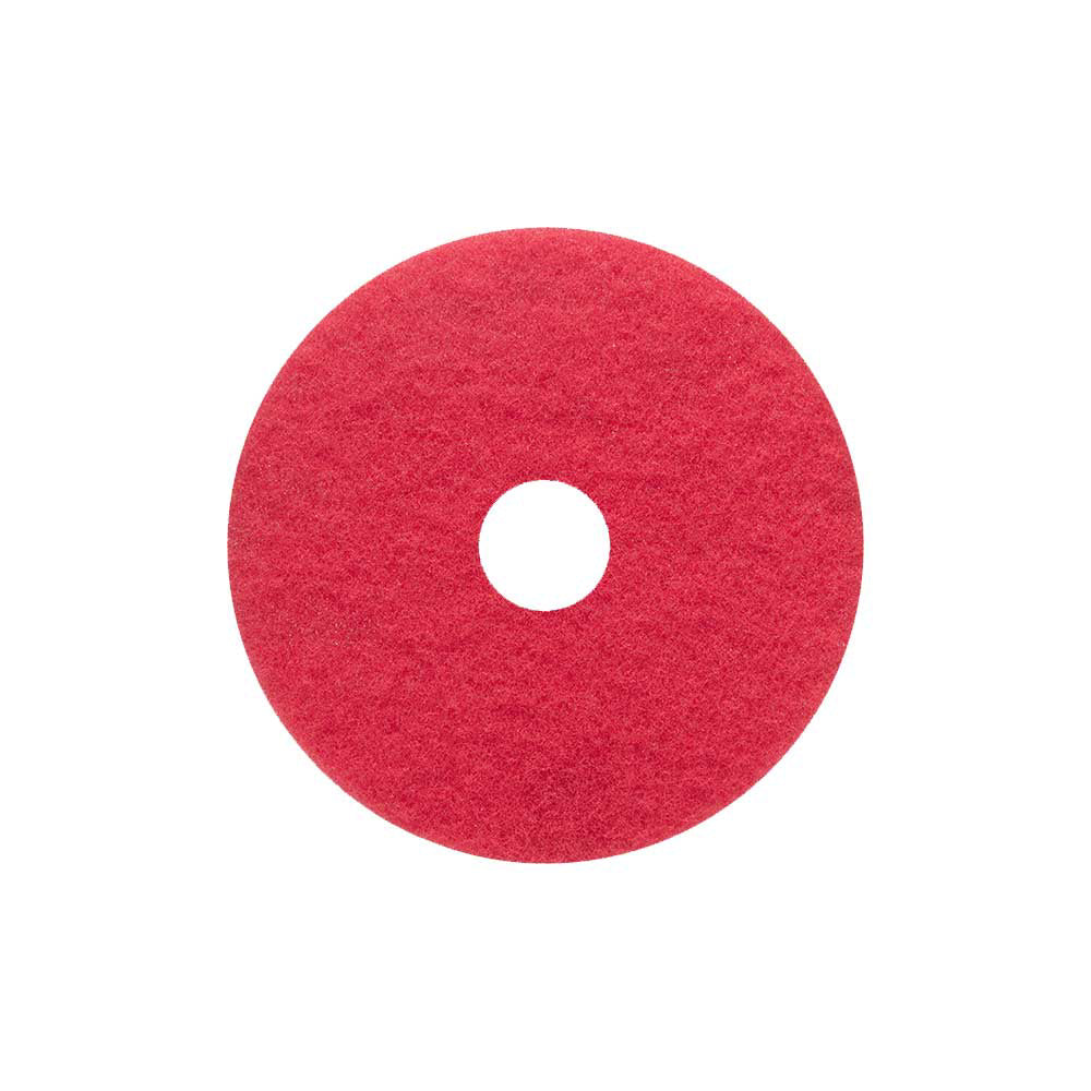 Virginia Abrasives Red Buffer 15-In. X 1-In. Thick Pads | Box of 5