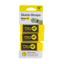 Wrap-It Quick-Straps Storage | 12-In. X 1-In. | 6 packs of 3
