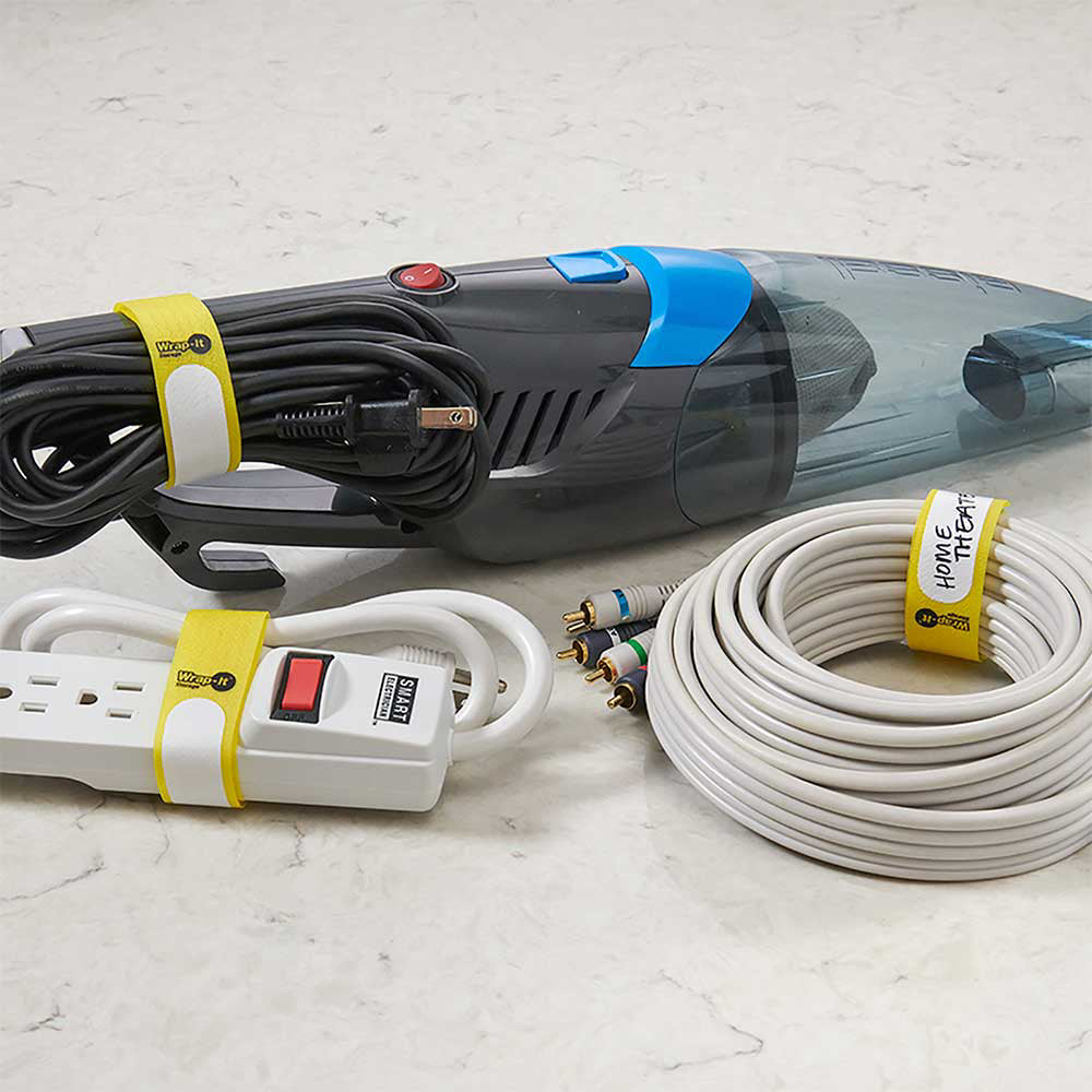 Wrap-It Cinch-Straps Combined H and L | 12-In. X 1-In. | 6 Packs of 8