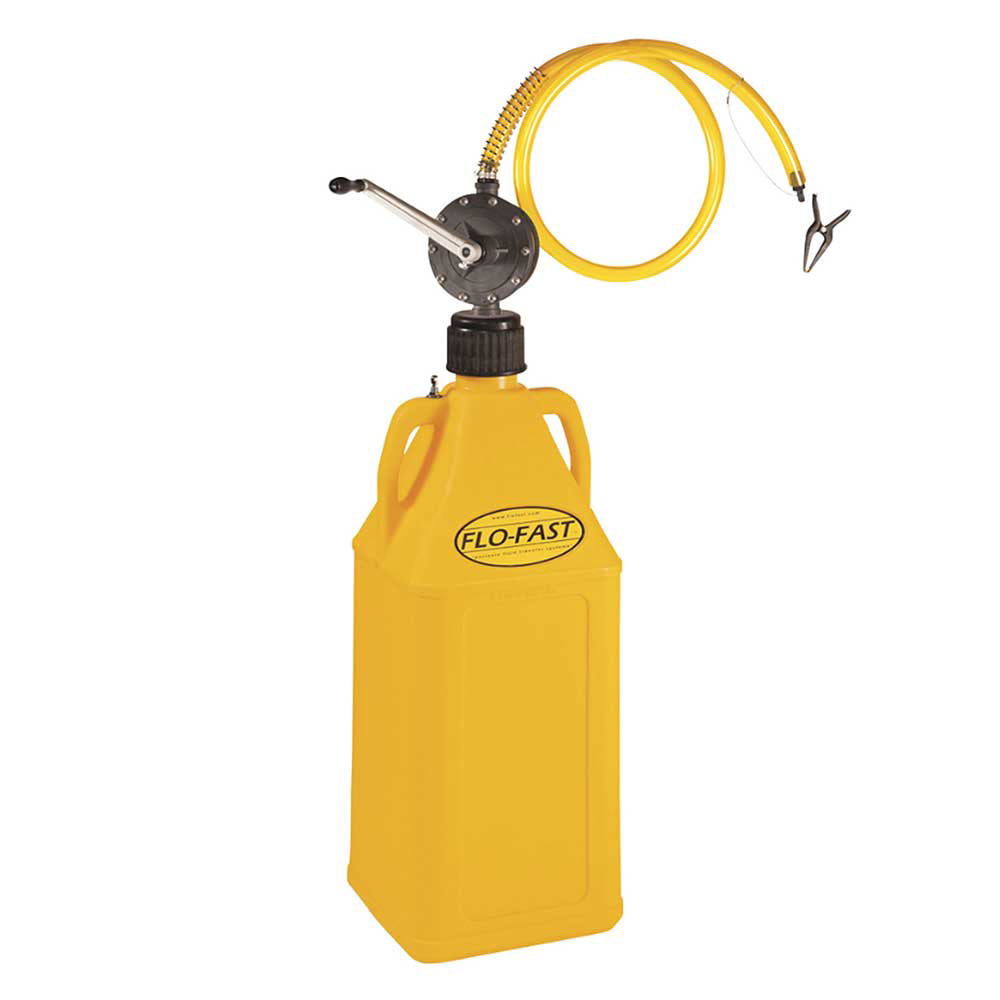 FLO-FAST | 10.5 Gallon Container with Pump | Professional Model Pump | Yellow