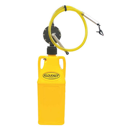 FLO-FAST | 10.5 Gallon Container with Pump | Professional Model Pump | Yellow