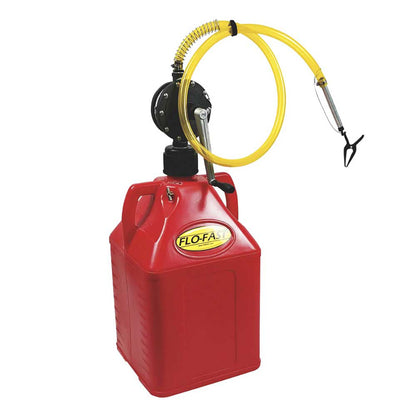 FLO-FAST | 15 Gallon Container with Pump | Professional Model Pump | Red