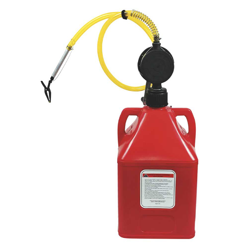 FLO-FAST | 15 Gallon Container with Pump | Professional Model Pump | Red