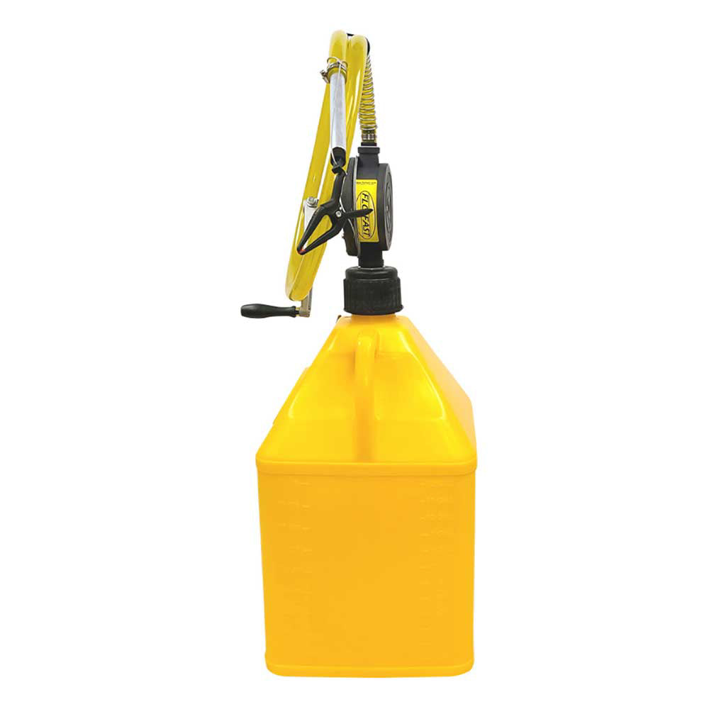 FLO-FAST | 15 Gallon Container with Pump | Professional Model Pump | Yellow