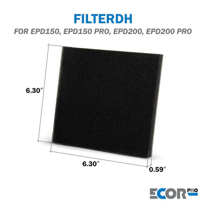 Ecor Pro Filter Three Pack | Compatible with: DH25XX, DH35XX, EPD150 ...