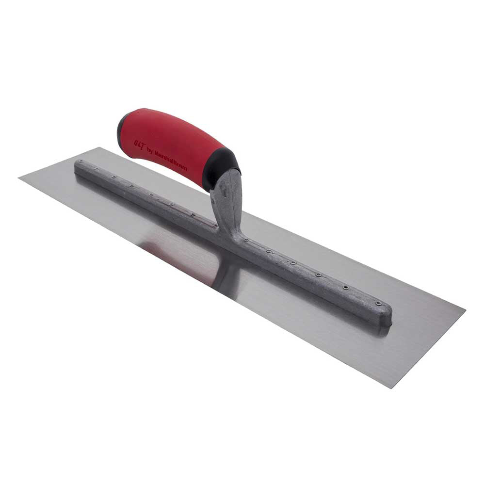 MARSHALLTOWN® QLT Finishing Trowel | Carbon Steel Blade Material | Riveted Blade Mounting | 16 In. L x 4 In. W | Soft Grip Handle