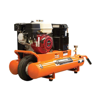Industrial Air 8-Gallon Air Compressor | Wheelbarrow Style | 9.9 CFM @ 90 PSI | Honda GX160