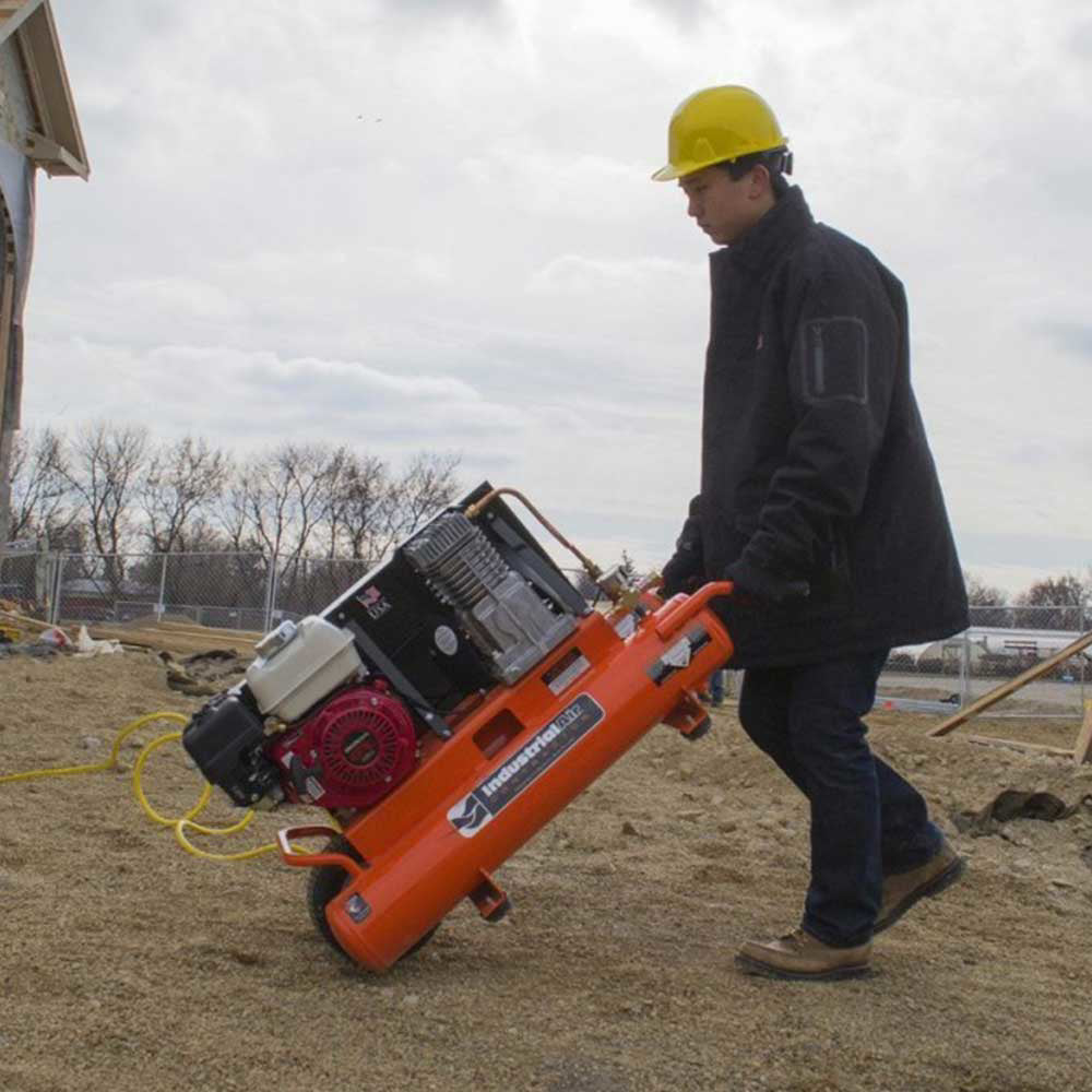 Industrial Air 8-Gallon Air Compressor | Wheelbarrow Style | 9.9 CFM @ 90 PSI | Honda GX160