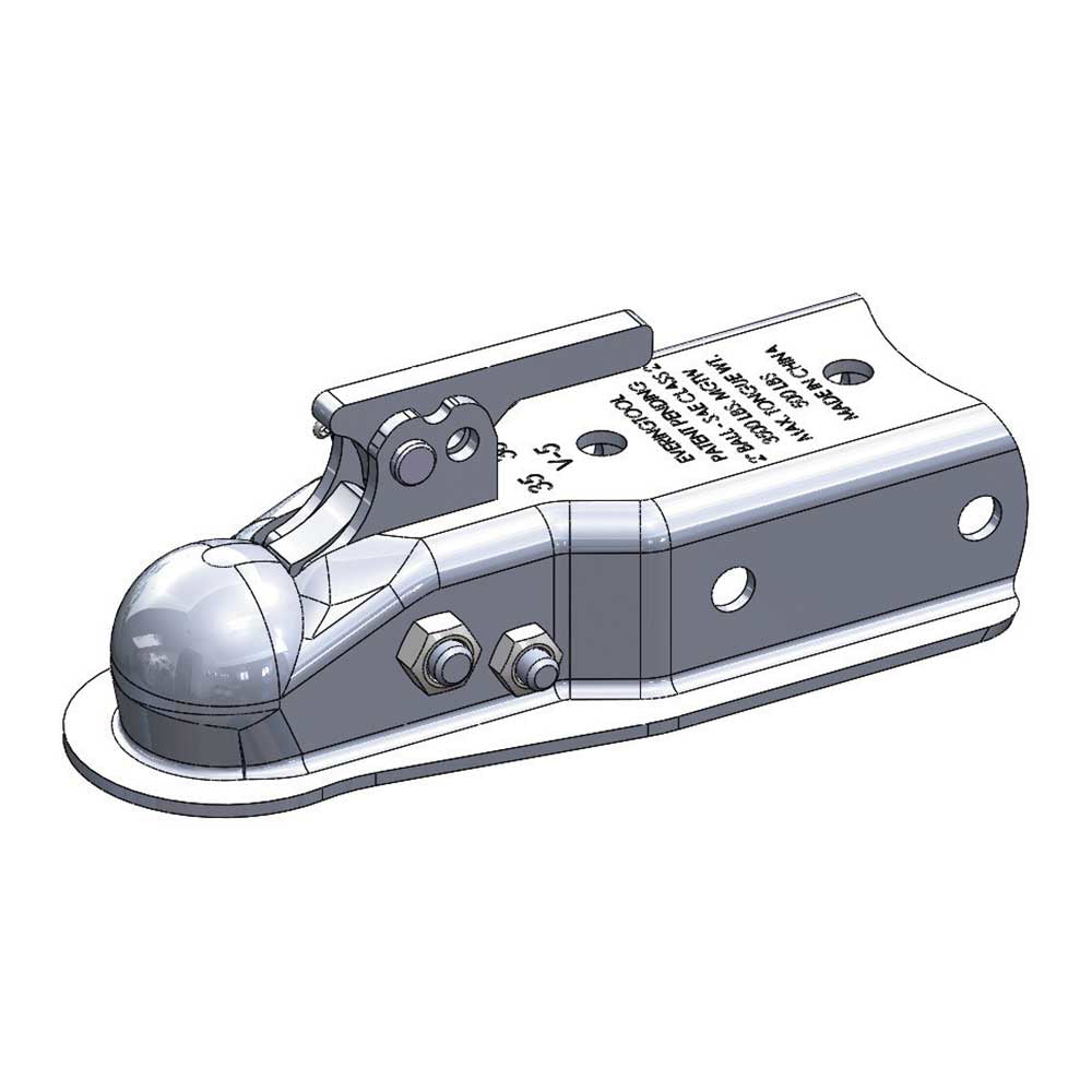 Ultra-Tow XTP Auto-Locking Trailer Coupler | 6000-Lb. Cap | Fits 2-In. Ball | 3-In.W Channel