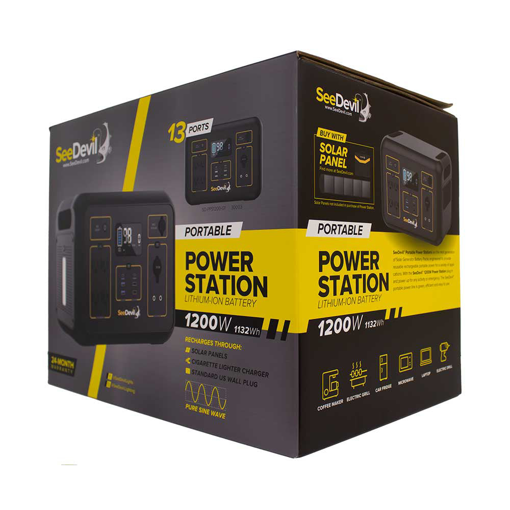 SeeDevil 1200W Portable Power Station | 1132Wh