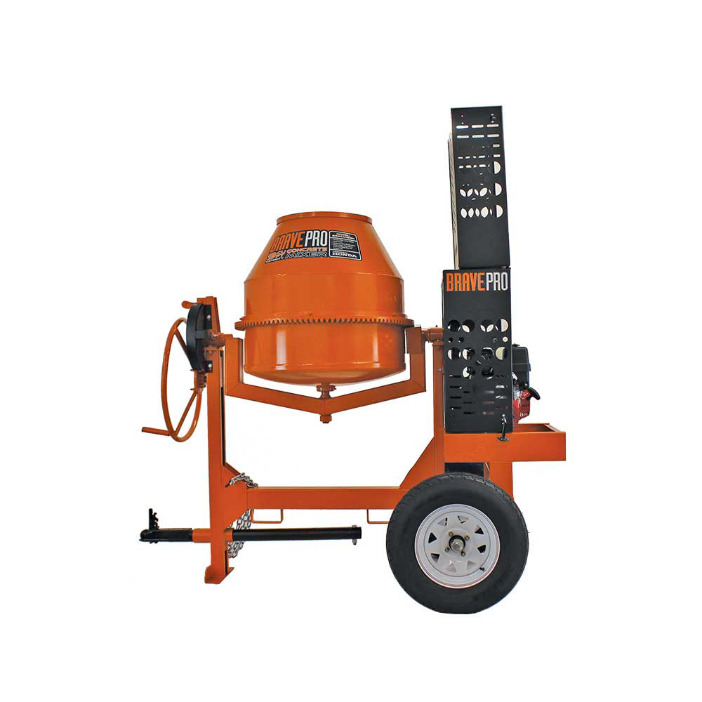BravePro Concrete Mixer | 9 Cu. Ft. Steel Drum | Honda GX270