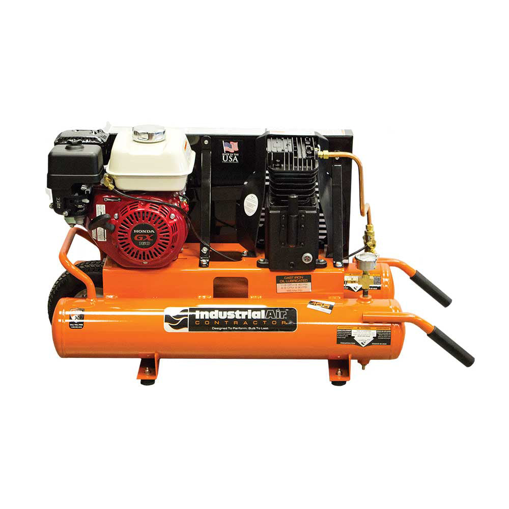 Industrial Air 8-Gallon Air Compressor | Wheelbarrow Style | 9.9 CFM @ 90 PSI | Honda GX160