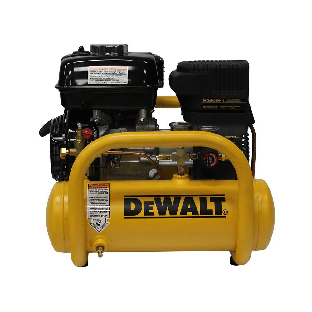 DeWalt 4-Gallon Air Compressor | Pontoon Style | 5.0 CFM @ 90 PSI | Honda GX160