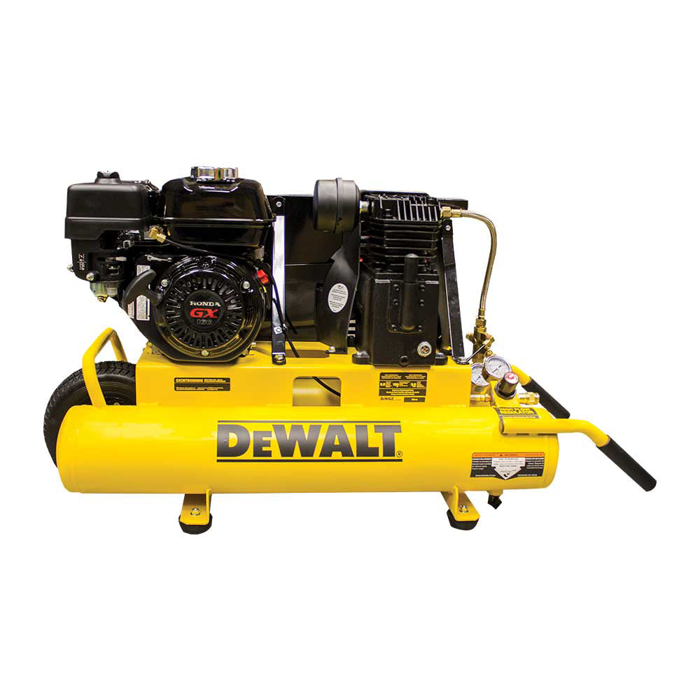 DeWalt 8-Gallon Air Compressor | Wheelbarrow Style | 9.9 CFM @ 90 PSI | Honda GX160