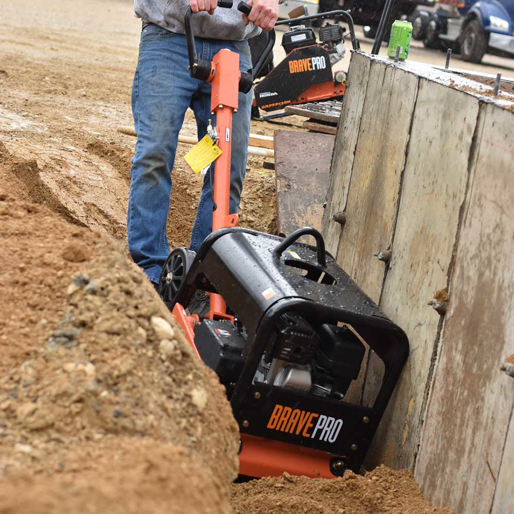 BravePro Reversible Plate Compactor | 20 In. | Wheel Kit | Honda GX200