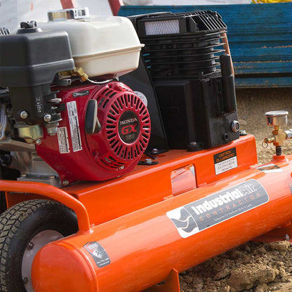 Industrial Air 8-Gallon Air Compressor | Wheelbarrow Style | 9.9 CFM @ 90 PSI | Honda GX160
