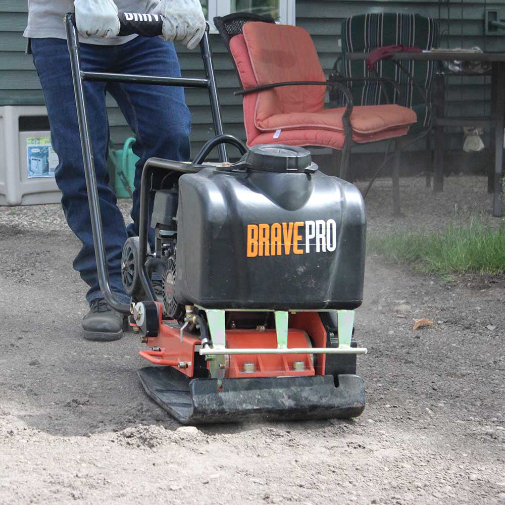 BravePro Forward Plate Compactor | 16 In. | Tank and Wheel Kit | Honda GX160