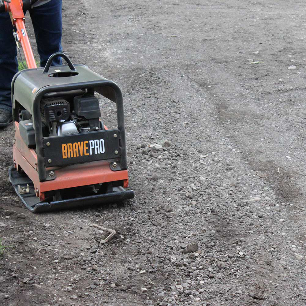 BravePro Reversible Plate Compactor | 20 In. | Wheel Kit | Honda GX200
