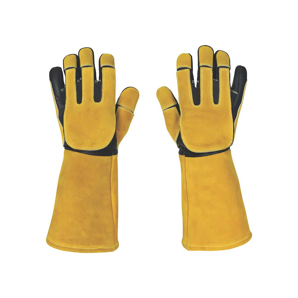 Klutch Cut-Res Cowhide Mig Welding Glove Gold/Black Pair