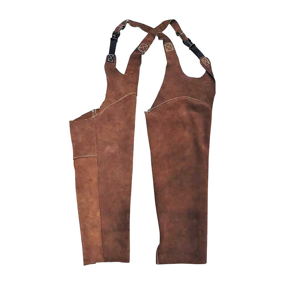 Ironton Leather Welding Sleeves | 23in Long Brown 2 Pieces