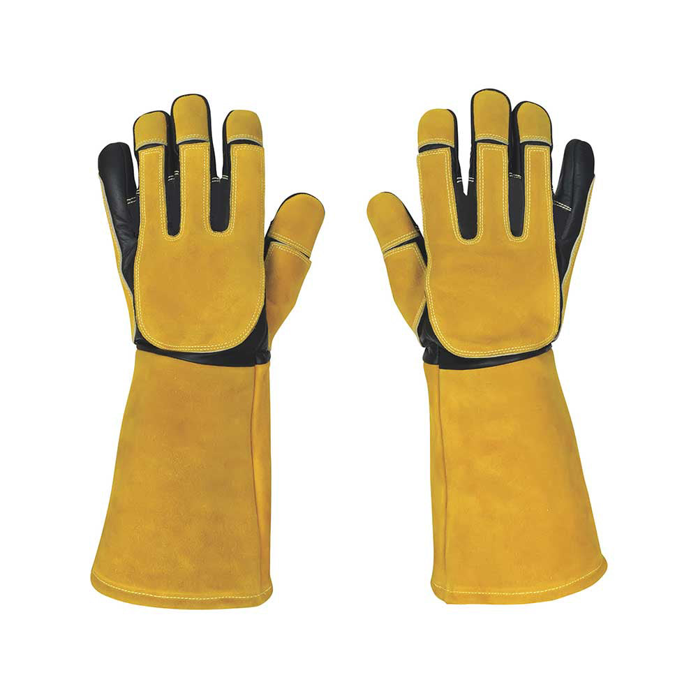 Klutch Cut Resist Cowhide Mig Weld Glove XL Pair Gold/Black