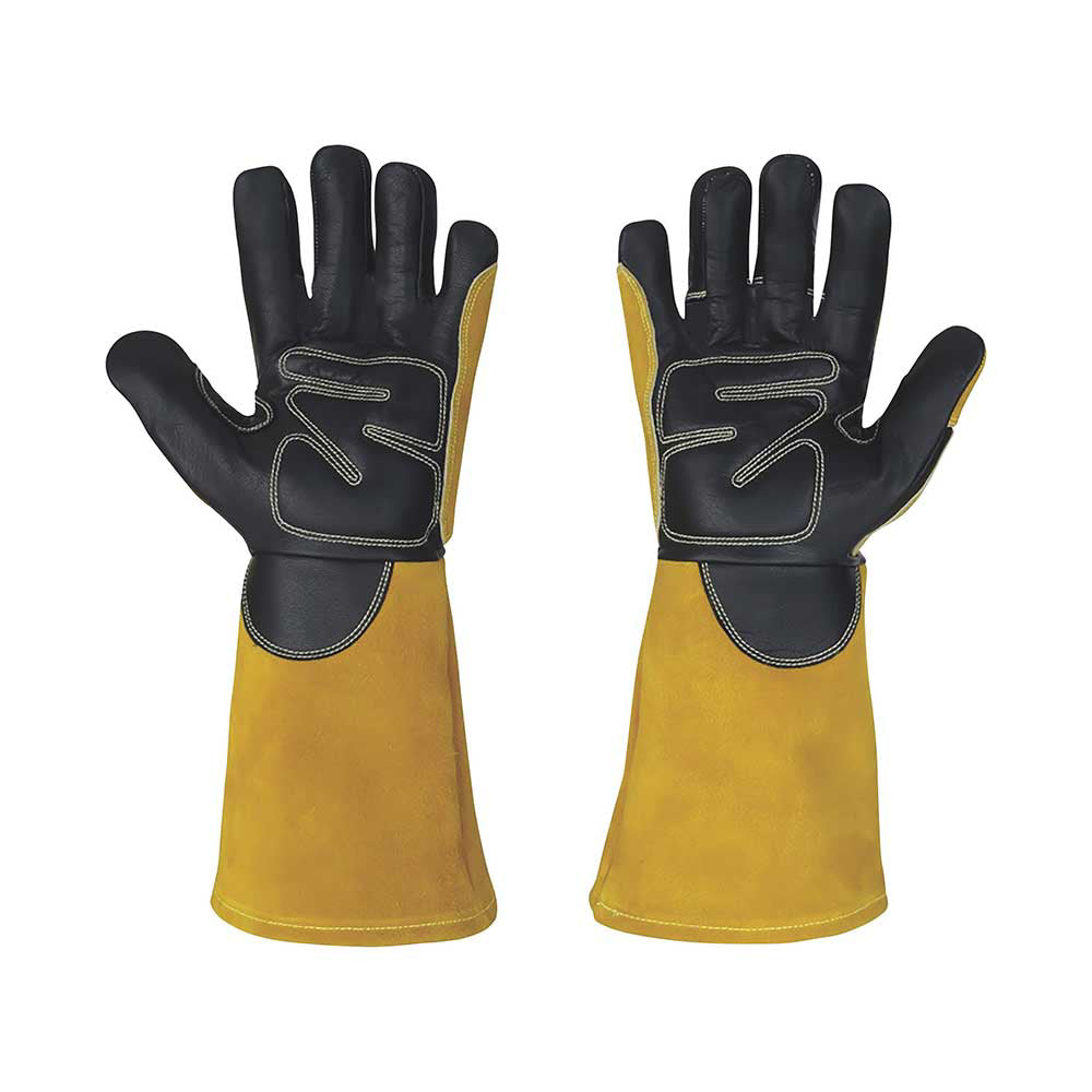 Klutch Cut Resist Cowhide Mig Weld Glove XL Pair Gold/Black