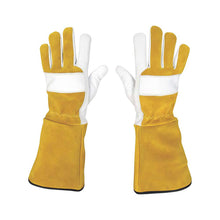 Klutch Cut Resist Cowhide Tig Weld Glove | L Pair Gold/White