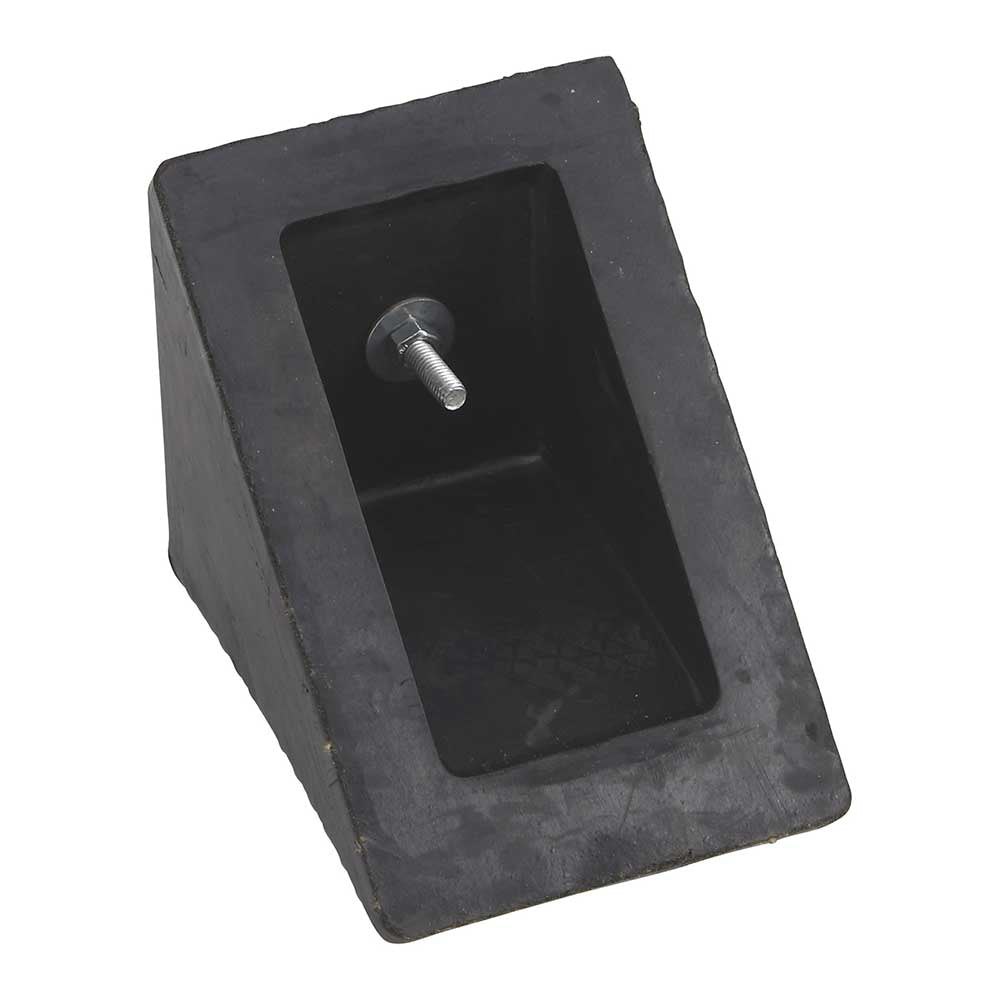 Ironton Nylon Reinforced Rubber Wheel Chock with Eyebolt
