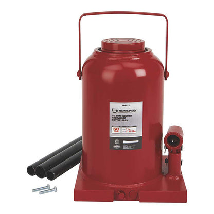 Strongway 50-Ton Hydraulic Bottle Jack | Welded Base