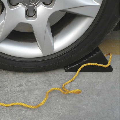 Ironton Nylon Reinforced Rubber Wheel Chock with Eyebolt