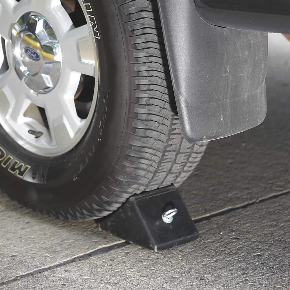 Ironton Nylon Reinforced Rubber Wheel Chock with Eyebolt