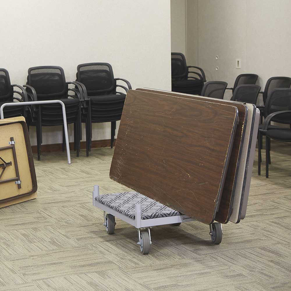 Strongway 4-Wheel Cart | Carpeted Deck | 1600-Lb. Capacity