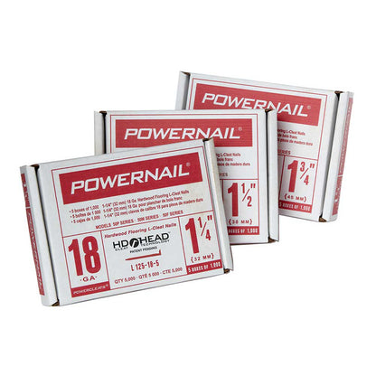 Powernail PowerCleats | 1-1/4-In.  L-Cleats | 18 Gauge |  Case of 5,000