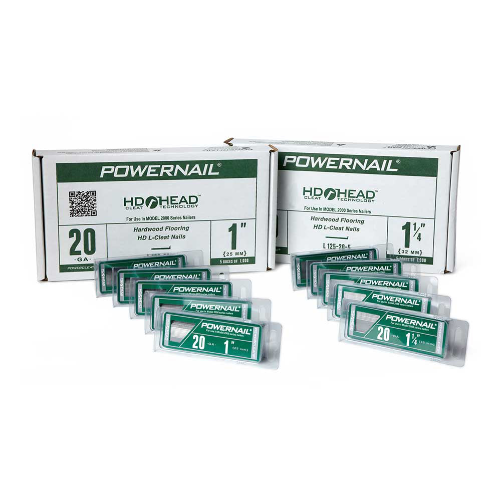 Powernail PowerCleats | 1-1/4-In.  L-Cleats | 20 Gauge |  Case of 5,000