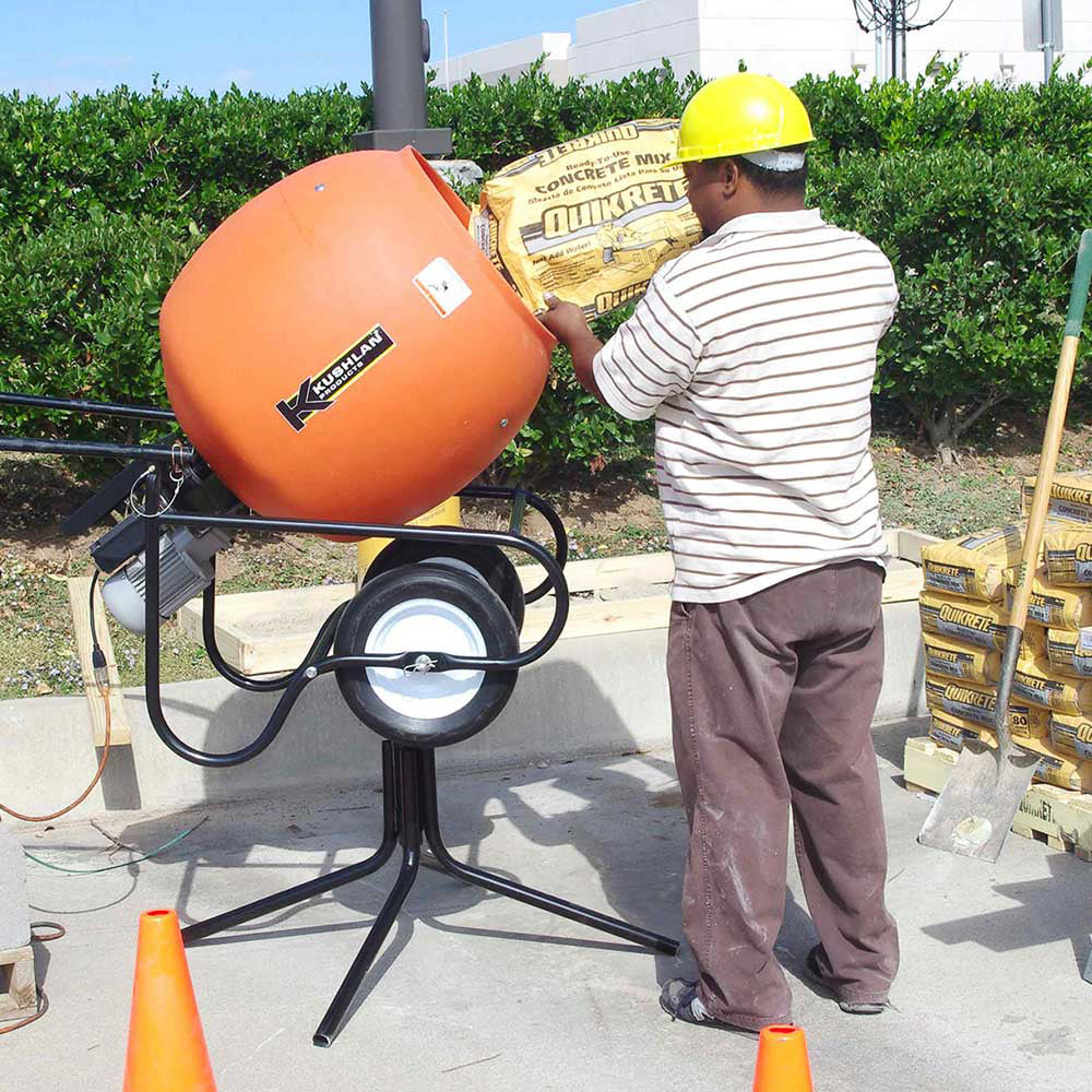 Kushlan Electric Direct Drive Cement Mixer | 6-Cubic Ft. Drum | 3/4 HP