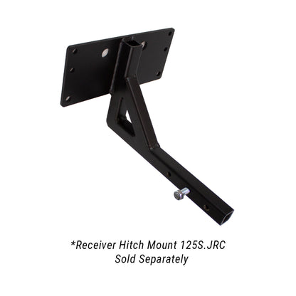 Jrco Broadcaster Spreader | Hitch Mount Attachment | Cable Control | For Side-by-Side Utility Vehicles, Stand-On Aerators, and Other Mowers or Blowers Equipped with Square Hitch Receiver Mount