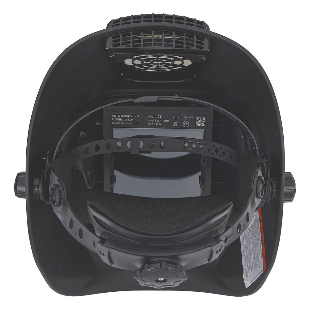 Klutch MonsterView 1400 Auto-Darkening Welding Helmet With Light and Fan